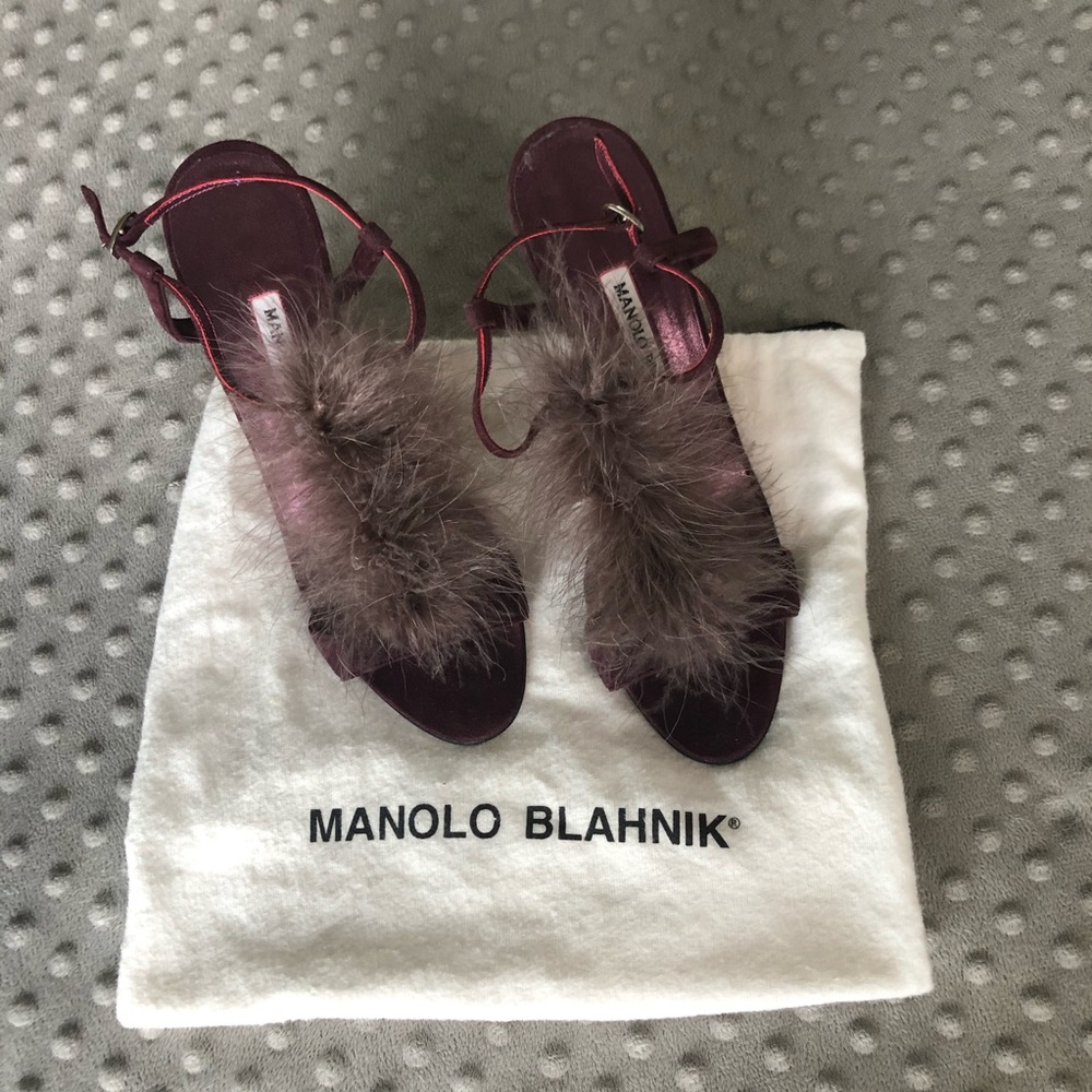 Manolo Blahnik purple shoes